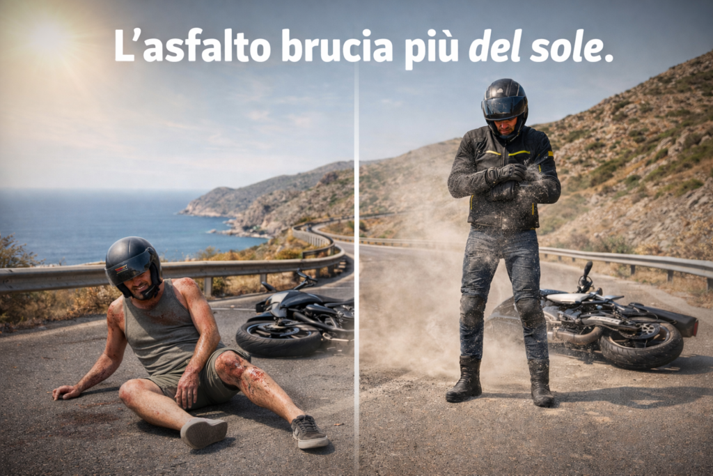 Maxmoto: L'asfalto brucia più del sole - abbigliamento moto di sicurezza